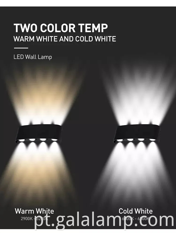 Luzes de parede ao ar livre led elegante para corredor e varanda